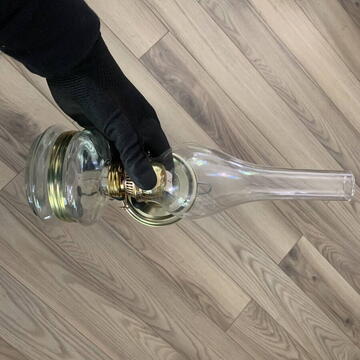 Lampa cu gaz lampant Vivatechnix Classic TR-1001, abajur si rezervor sticla, oglinda metal