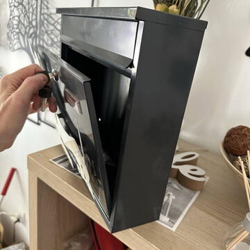 Cutie postala Vivatechnix Teckel KRO-1239, otel, dimensiune 310x360x100mm, Gri/Alb, 2 chei