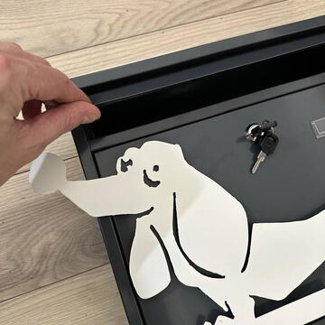 Cutie postala Vivatechnix Teckel KRO-1239, otel, dimensiune 310x360x100mm, Gri/Alb, 2 chei