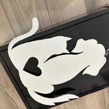 Cutie postala Vivatechnix Cat Dog KRO-1240, otel, 400x250x100mm, Negru/Alb, 2 chei