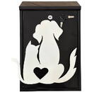 Cutie postala Vivatechnix Cat Dog KRO-1240, otel, 400x250x100mm, Negru/Alb, 2 chei