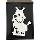 Cutie postala Vivatechnix Schnautzer Dog KRO-1237, otel, 400x250x100mm, Negru/Alb, 2 chei