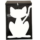 Cutie postala Vivatechnix Cat KRO-1234, otel, 400x250x100mm, Negru/Alb, 2 chei