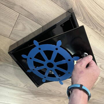 Cutie postala Vivatechnix Timona KRO-1233, otel, 400x250x100mm, Negru/Albastru, 2 chei