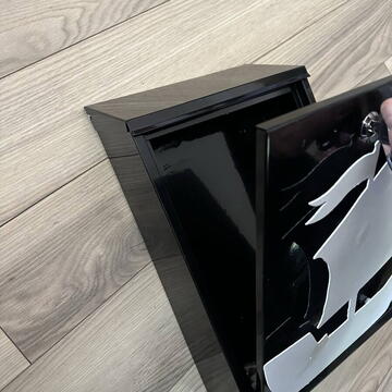 Cutie postala Vivatechnix Boat KRO-1231, otel, 400x250x100mm, Negru/Alb, 2 chei