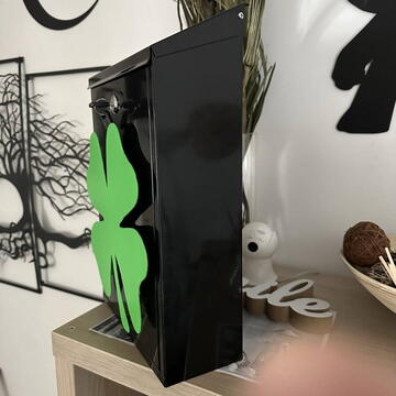 Cutie postala Vivatechnix Irish Clover KRO-1230, otel, 400x250x100mm, Negru/Verde, 2 chei