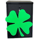 Cutie postala Vivatechnix Irish Clover KRO-1230, otel, 400x250x100mm, Negru/Verde, 2 chei
