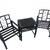 Set masa si 2 scaune pentru gradina Vivatechnix VMD-1046, metalice, 152x50x83cm