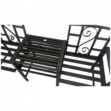 Corp masa si 2 scaune pentru gradina Vivatechnix VMD-1045, metalice, 152x50x83 cm