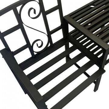 Corp masa si 2 scaune pentru gradina Vivatechnix VMD-1045, metalice, 152x50x83 cm