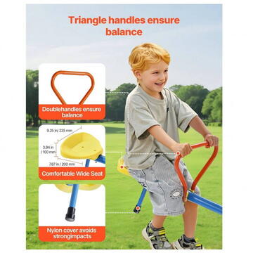 VivaTechnix Balansoar pentru copii, 4 locuri, Otel, Rotatie 360 grade, Capacitate max. 180 kg, 1900 x 1900 x 660 mm