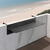 VivaTechnix Masa suspendata, pliabila, pentru balcon, Otel Inoxidabil/MDF, max 25 kg, 800 x 450 x 240 mm, Negru