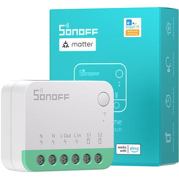 Releu inteligent Smart mini switch WiFi Sonoff MINIR4M Matter (HomeKit, SmartThings, Home Assistant)