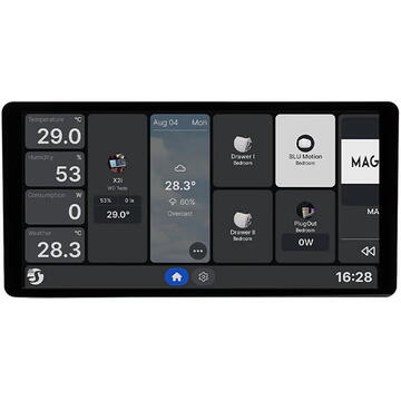 Releu inteligent Control Panel 6.95” Shelly Wall Display X2i WiFi/BLU (black)