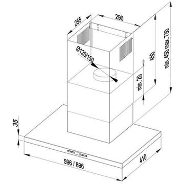 Hota MAAN Siena Soft 60 320 mc/h 60cm Negru