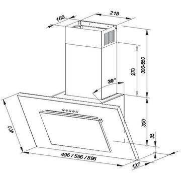Hota MAAN Vertical 2 305 mc/h 50cm Inox