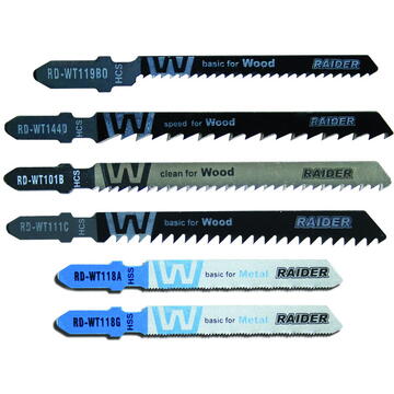 Raider Set lame fierastrau pendular lemn si metal T 10pcs.