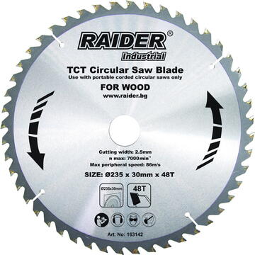 Raider Disc circular 235x30mm 48T TCT pentru RDI-CS27