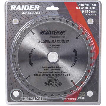 Raider Disc pentru fierastrau circular 1903630mm