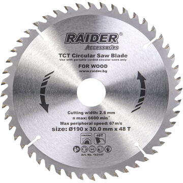 Raider Disc pentru fierastrau circular 1904830mm