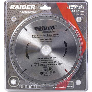 Raider Disc pentru fierastrau circular 1904830mm