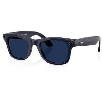 Ochelari Smart RAYBAN META Wayfarer Gen 2 RW4012 6628MF 50-22, Wi-Fi 6, Bluetooth Lentile cu Tranzitie Transparent/Albastru, Negru