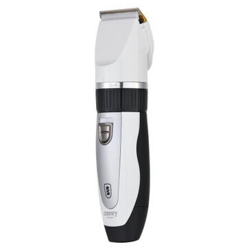 Adler Professional Pet Hair Clipper with Spare Battery, Titanium-Ceramic Blade, 5800 RPM, Adjustable 0.8–14 mm, 4 Guide Combs