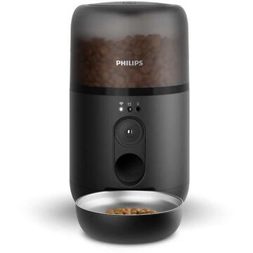 Hranitor automat inteligent pentru animale Philips, seria PET, cu cameră HD incorporata, senzor de miscare, bol potrivit pentru mustati, notificari la ora mesei, conectat cu aplicatie, tehnologie anti-înfundare, 4.5l