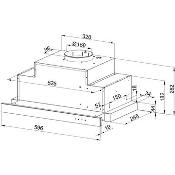 Hota MAAN Corona Bis 60  635 m3/h 60cm Negru