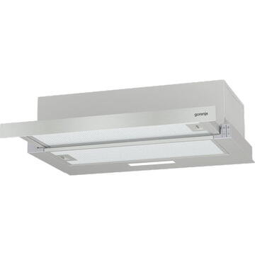 Hota incorporabila telescopica Gorenje TH62E3X, Putere de absortie 350 mc/h, Clasa C, Inox