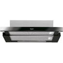 Hota Whirlpool Telescopic Putere de absorbtie 304 mc/h 3 trepte viteza Iluminare LED Filtru carbon 60 cm Negru