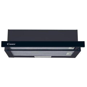 Hota Candy incorporabil CBT60RBG Telescopica 1000 W 402 mc/h Lumina LED Negru