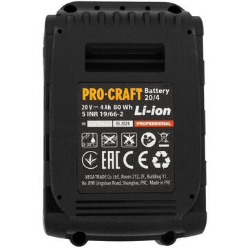 Acumulator PROCRAFT 20V 4Ah