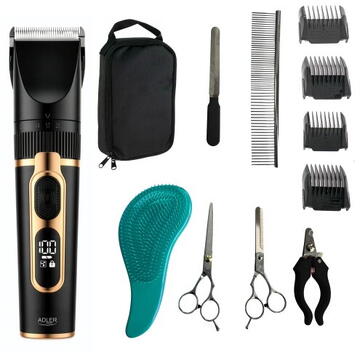 Adler Pet Hair Clipper - Professional Grooming Kit - IPX6 - LED Display