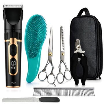 Adler Pet Hair Clipper - Professional Grooming Kit - IPX6 - LED Display