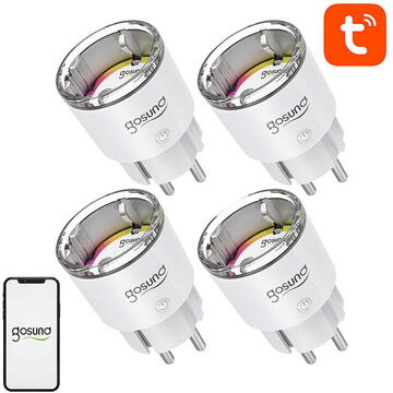 Releu inteligent Inteligentne gniazdko WiFi Gosund EP2, 4 sztuki (czteropak) 10A Tuya
