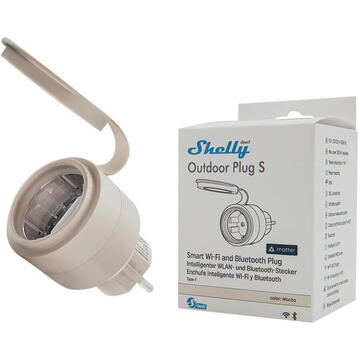 Releu inteligent Shelly Outdoor Plug S Gen3 IP44 12A