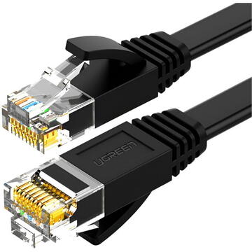 PATCH CORD UTP Ugreen Cat6, "NW102" fire din cupru, round cable, viteza maxima 1 Gbps, 1.5m, negru "60545" (timbru verde 0.08 lei) - 6957303865451