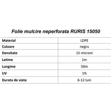 Folie mulcire neperforata RURIS 15050