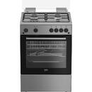 Aragaz Beko FBGT62110DXO, 4 arzatoare, Gaz, 60 cm, Inox