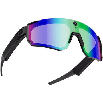 Colmi V06 AI Black Sports Sunglasses (with Blue Lenses)