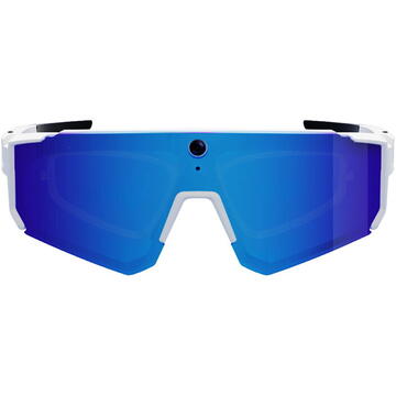 Colmi V06 AI White Sports Sunglasses (with blue lenses)