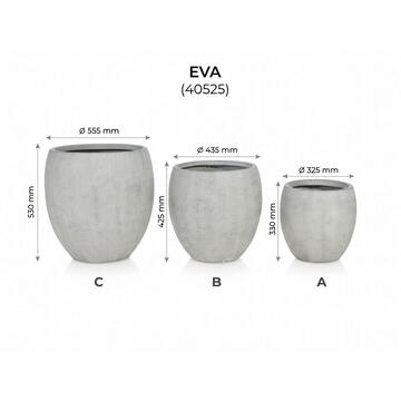 RPX-GHI SET GHIVECE EXTERIOR - EVA, 3P.