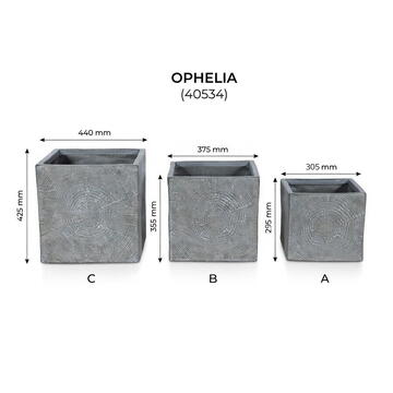 RPX-GHI SET GHIVECE EXTERIOR - OPHELIA, 3P.