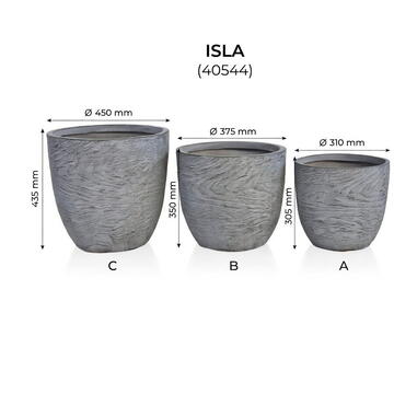RPX-GHI SET GHIVECE EXTERIOR - ISLA, 3P.