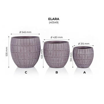 RPX-GHI SET GHIVECE EXTERIOR - ELARA, 3P.