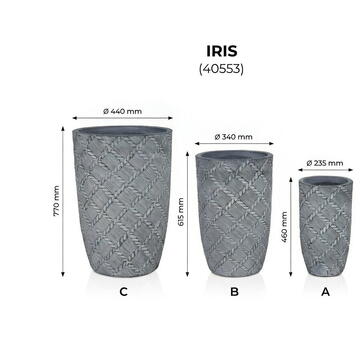 RPX-GHI SET GHIVECE EXTERIOR - IRIS, 3P.