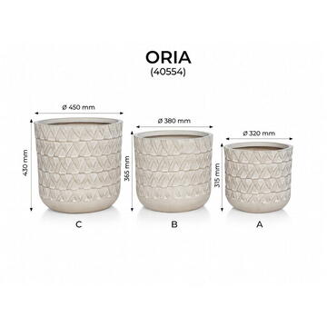 RPX-GHI SET GHIVECE EXTERIOR - ORIA, 3P.