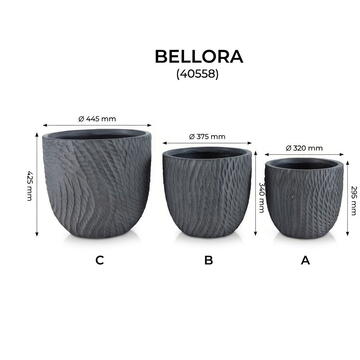 RPX-GHI SET GHIVECE EXTERIOR - BELLORA, 3P.