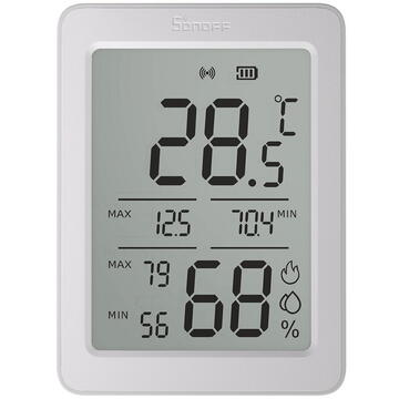 Temperature and Humidity Senso ZigBee LCD Sonoff AirGuard TH SNZB-02DR2